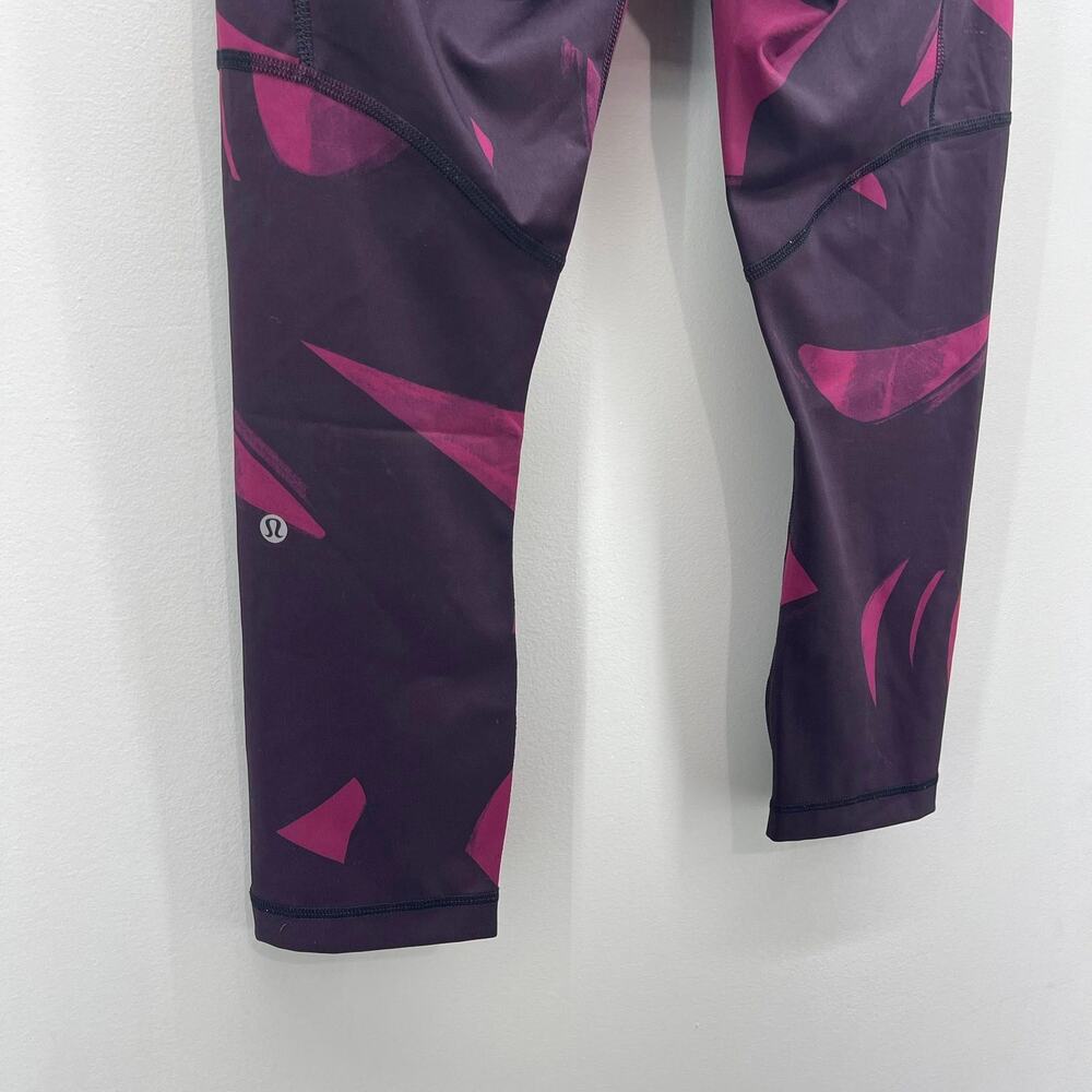 Lululemon All Sport Crop Womens 8 Luxstreme Back Spin‎ Stroke Purple W6F62S - Picture 5 of 6